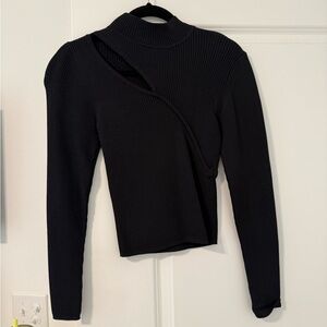 Black Cut Out Sweater